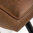 Charlie Dining Chair - Set of 2 - Brown Faux Leather