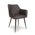 Charlie Dining Chair - Set of 2 - Grey Faux Leather
