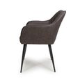 Charlie Dining Chair - Set of 2 - Grey Faux Leather