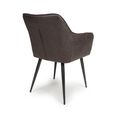 Charlie Dining Chair - Set of 2 - Grey Faux Leather