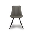Miro Dining Chair - Set of 2 - Grey Faux Leather
