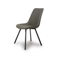 Miro Dining Chair - Set of 2 - Grey Faux Leather