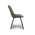 Miro Dining Chair - Set of 2 - Grey Faux Leather