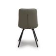 Miro Dining Chair - Set of 2 - Grey Faux Leather