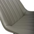 Miro Dining Chair - Set of 2 - Grey Faux Leather