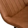Miro Dining Chair - Set of 2 - Tan Brown Faux Leather
