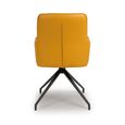 Nix Swivel Dining Chair - Set of 2 - Yellow Faux Leather
