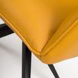 Nix Swivel Dining Chair - Set of 2 - Yellow Faux Leather