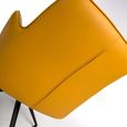 Nix Swivel Dining Chair - Set of 2 - Yellow Faux Leather