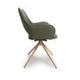 Perth Swivel Dining Chair - Set of 2 - Green Fabric