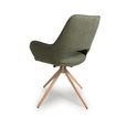 Perth Swivel Dining Chair - Set of 2 - Green Fabric
