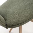 Perth Swivel Dining Chair - Set of 2 - Green Fabric