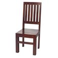 Dakota Dining Chairs - Set of 2 - Slatted Back - Dark Mango Wood