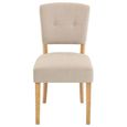 Alice Dining Chair - Set of 2 - Sand Fabric - Natural Legs