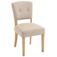 Alice Dining Chair - Set of 2 - Sand Fabric - Natural Legs