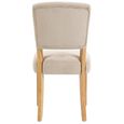 Alice Dining Chair - Set of 2 - Sand Fabric - Natural Legs