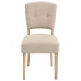 Alice Dining Chair - Set of 2 - Sand Fabric - Pale Legs