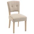Alice Dining Chair - Set of 2 - Sand Fabric - Pale Legs