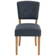 Alice Dining Chair - Set of 2 - Slate Fabric - Natural Legs