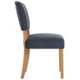 Alice Dining Chair - Set of 2 - Slate Fabric - Natural Legs