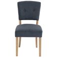 Alice Dining Chair - Set of 2 - Slate Fabric - Pale Legs