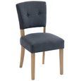 Alice Dining Chair - Set of 2 - Slate Fabric - Pale Legs