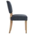 Alice Dining Chair - Set of 2 - Slate Fabric - Pale Legs