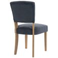 Alice Dining Chair - Set of 2 - Slate Fabric - Pale Legs
