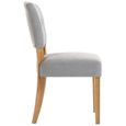 Alice Dining Chair - Set of 2 - Stone Fabric - Natural Legs