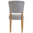 Alice Dining Chair - Set of 2 - Stone Fabric - Natural Legs