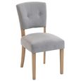 Alice Dining Chair - Set of 2 - Stone Fabric - Pale Legs
