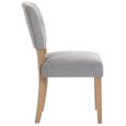 Alice Dining Chair - Set of 2 - Stone Fabric - Pale Legs