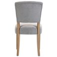 Alice Dining Chair - Set of 2 - Stone Fabric - Pale Legs