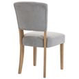 Alice Dining Chair - Set of 2 - Stone Fabric - Pale Legs