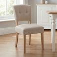 Alice Dining Chair - Set of 2 - Sand Fabric - Pale Legs