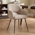 Jenthe Dining Armchair - Renegade Desert - Fabric and Metal