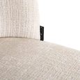 Elvi Dining Armchair - Set of 2 - Curved Back - Niagara Beige - Fabric and Metal