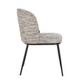 Elvi Dining Armchair - Set of 2 - Curved Back - Trendy Nature - Fabric and Metal