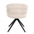 Serenity Swivel Dining Armchair - Niagara Beige - Fabric and Metal