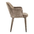 Donnatella Stone Chenille Fabric Dining Armchair