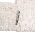 Stella Beige Chenille Fabric Dining Chair with Black Legs