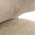 Xandra Desert Fabric Dining Chair with Black Legs