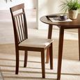 Coast Dining Chair - Set of 2 - Walnut - Cream - Solid Wood and Fabric