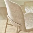Nora Dining Chair - Set of 4 - Cream Chenille - Fabric and Metal