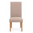 Valencia Dining Chair - Set of 2 - Cream Chenille and Natural - Fabric and Wood