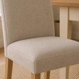 Valencia Dining Chair - Set of 2 - Cream Chenille and Natural - Fabric and Wood