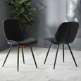 Otto Dining Chair - Set of 2 - Black - Faux Leather and Metal