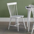 Torino Dining Chair - Set of 4 - Spindle Curved Back - White - Wood