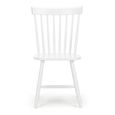 Torino Dining Chair - Set of 4 - Spindle Curved Back - White - Wood