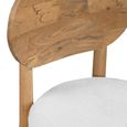 Austin Dining Chair - Set of 2 - Natural and Ivory - Mango Wood and Fabric